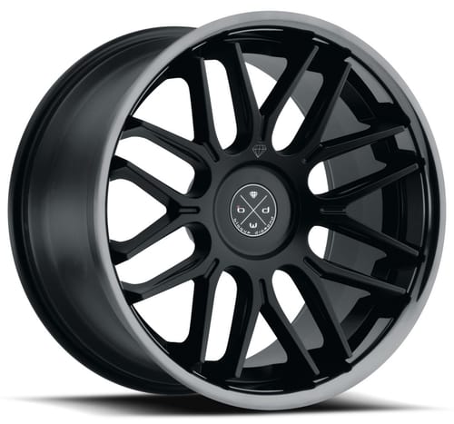 Blaque Diamond BD-27 Satin Black w/ Black Chrome Stainless Steel Lip