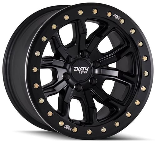 Dirty Life 9303 DT-1 Matte Black w/ Simulated Beadlock Black Ring