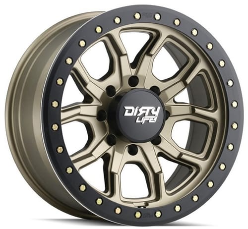 Dirty Life 9303 DT-1 Satin Gold w/ Simulated Beadlock Black Ring