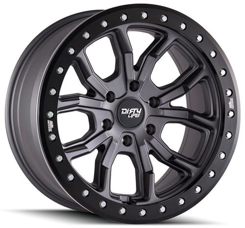 Dirty Life 9303 DT-1 Matte Gunmetal w/ Simulated Beadlock Black Ring