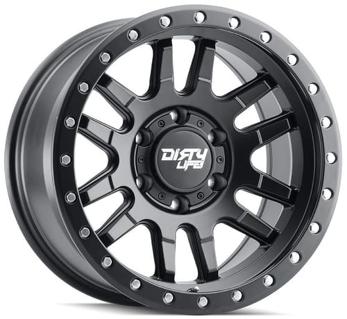 Dirty Life 9309 Canyon Pro Matte Black w/ Simulated Beadlock Black Ring