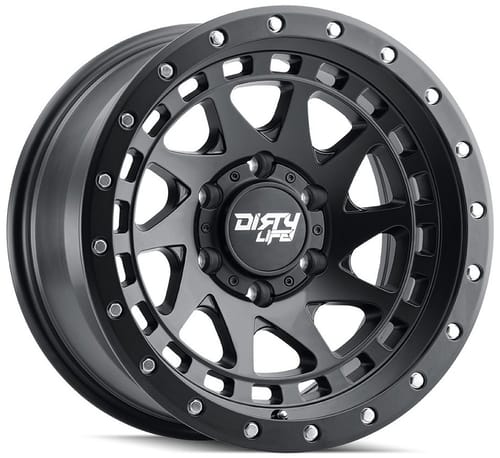 Dirty Life 9311 Enigma Pro Matte Black w/ Simulated Beadlock Black Ring