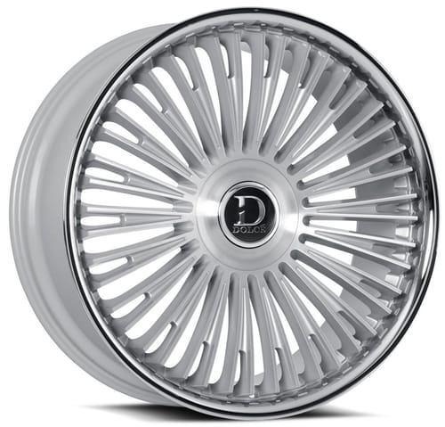 Dolce Luxury Razzo Gloss Silver Brushed w/ Stainless Lip