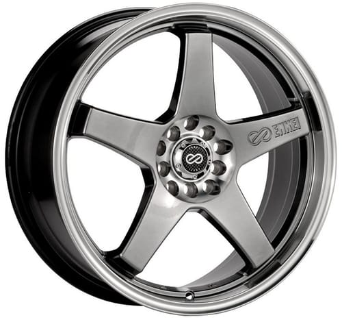 Enkei EV5 Hyper Black w/ Machined Lip