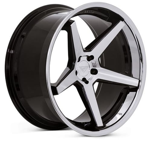 Ferrada FR3 Machine Black w/ Chrome Lip