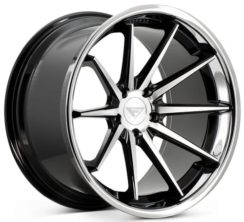 Ferrada FR4 Machine Black w/ Chrome Lip