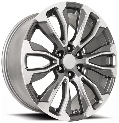 Factory Reproductions Replica GMC Denali 12 Spoke FR203 Replica Wheel Grey Machined