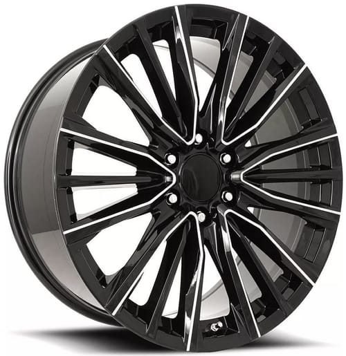 Factory Reproductions Replica Platinum V FR205 Replica Wheel Gloss Black Ball Milled