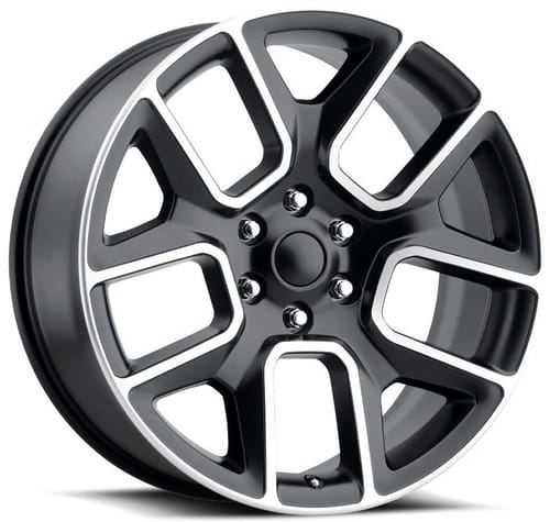 Factory Reproductions Replica Dodge Ram 1500 FR76 Replica Wheel Satin Black Machined Face FR76