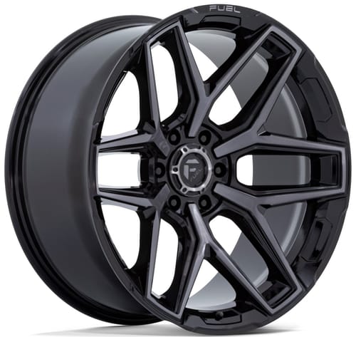 Fuel Off-Road FC854 Flux (6-Lug) Gloss Black w/ Brushed Gray DDT