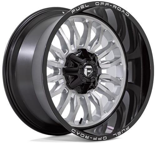 Fuel Off-Road D798 ARC Silver Brushed w/ Milled Black Lip