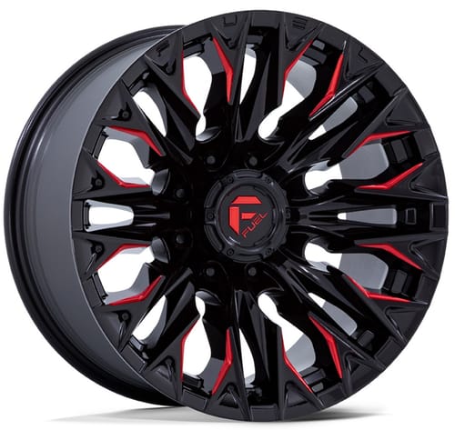 Fuel Off-Road D823 Flame 8 Gloss Black Milled w/ Candy Red