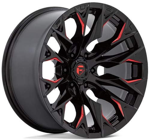 Fuel Off-Road D823 Flame 6 Gloss Black Milled w/ Candy Red