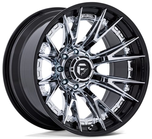 Fuel Off-Road FC402 Catalyst (8-Lug) Chrome w/ Gloss Black Lip