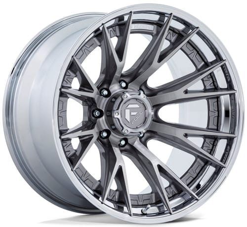 Fuel Off-Road FC402 Catalyst (8-Lug) Platinum w/ Chrome Lip
