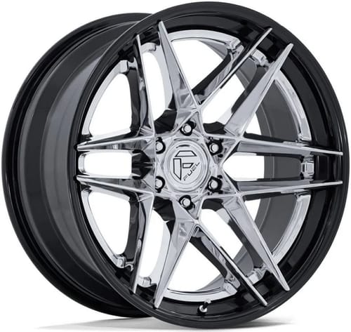 Fuel Off-Road FC408 Flight  Chrome w/ Gloss Black Lip