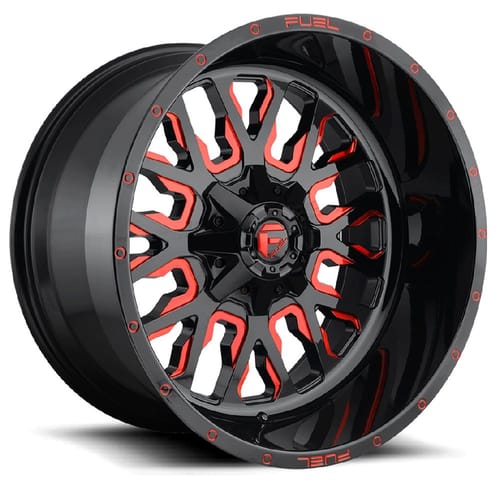 Fuel Off-Road D612 Stroke Gloss Black w/ Candy Red