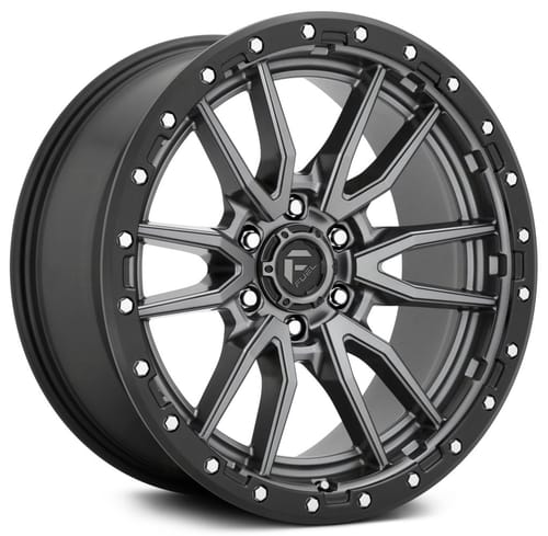 Fuel Off-Road D680 Rebel 6 Anthracite w/ Black Lip