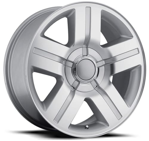 Factory Reproductions Replica Chevrolet Texas Silverado FR37 Replica Wheel Silver Machined Face