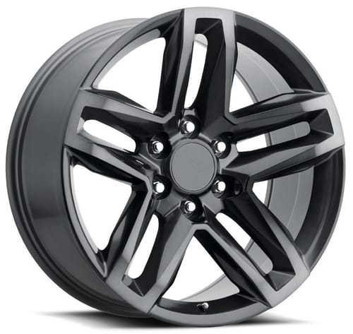 Factory Reproductions Replica Chevrolet 2019 Silverado Z71 Trail Boss FR94 Replica Wheel Titanium Grey w/ Dark Clear