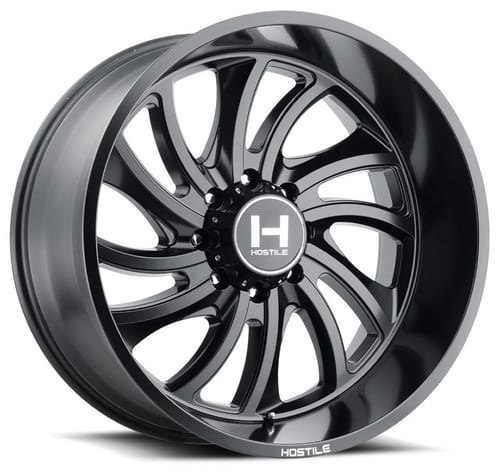 (Clearance - No Returns) Hostile H118 Demon Asphalt (8 Lug) (* May Require Trimming)