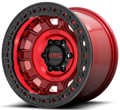 KMC KM236 Tank Beadlock Candy Red