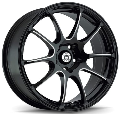 Konig Illusion Gloss Black w/ Ball Cut Machined Spoke