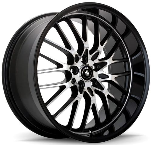 Konig Lace Gloss Black Machined Face