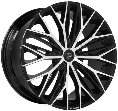 Lexani Aries Gloss Black Machined w/ Covered Cap
