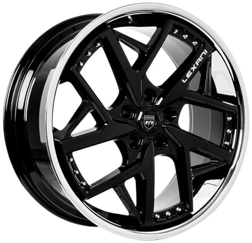 Lexani Devoe Gloss Black w/ Stainless Steel Chrome Lip
