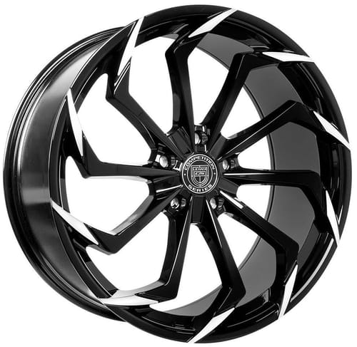 Lexani Static Gloss Black Machined Tips