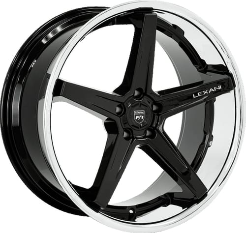 Lexani Savage Gloss Black w/ Chrome Stainless Steel Lip