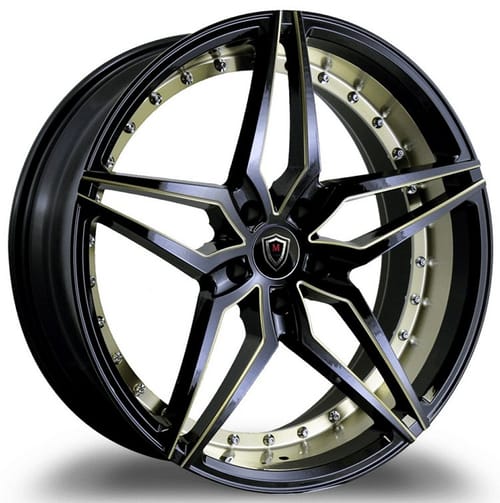 Marquee M3259 Gloss Black w/ Titanium Milled & Inner Lip