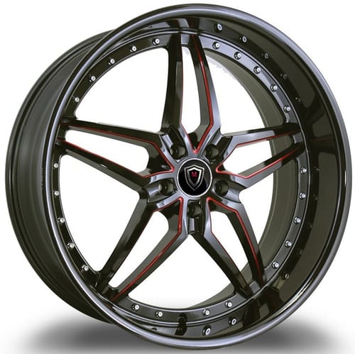 Marquee M5331 Gloss Black w/ Red Milled