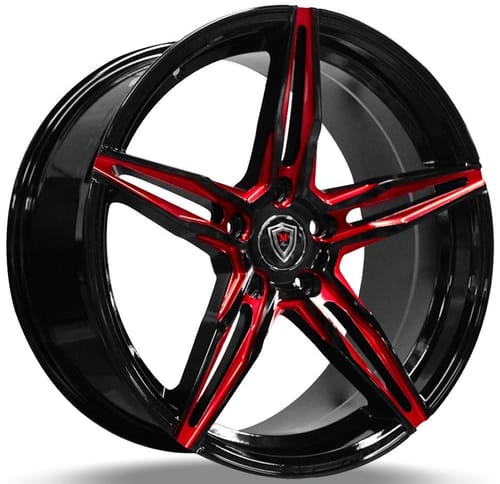 Marquee M8888 Gloss Black w/ Red Milled