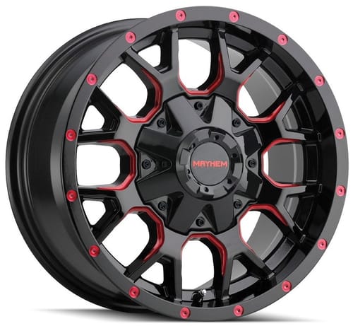 (Clearance - No Returns) Mayhem Warrior 8015BTR Gloss Black w/ Prism Red