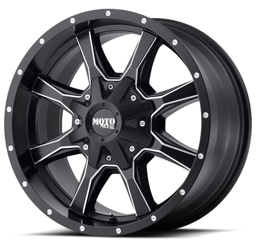(Clearance - No Returns) Moto Metal MO970 Semi Gloss Black Milled