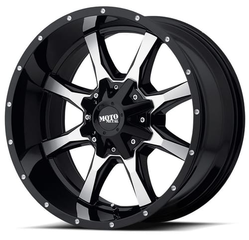 (Clearance - No Returns) Moto Metal MO970 Gloss Black Machined