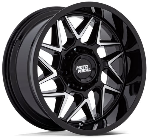 (Clearance - No Returns) Moto Metal MO812 Turbine Gloss Black Machined