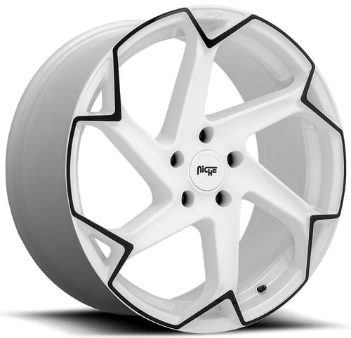 (Clearance - No Returns) Niche Flash Gloss White w/ Black Trim