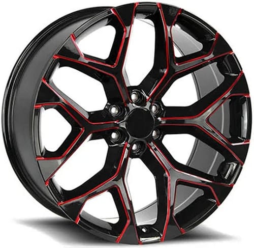 Performance Replicas PR176 Gloss Black Red Milled
