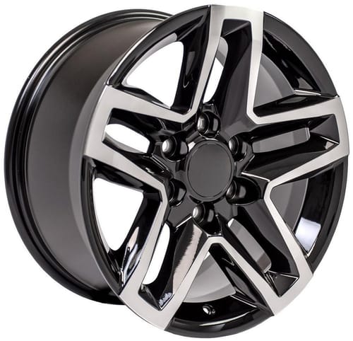 OE Replica Chevrolet Silverado CV34 Gloss Black Machined