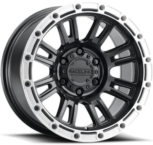 Raceline 956BS Compass Satin Black w/ Silver Ring