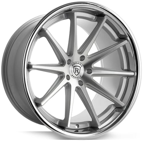 Rohana RFC10 Silver Machined w/ Chrome Stainless Steel Lip (Flow Formed)
