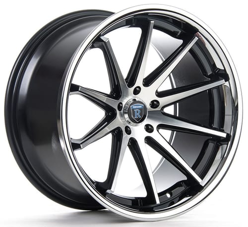(Clearance - No Returns) Rohana RC10 Black Machined w/ Chrome Stainless Steel Lip