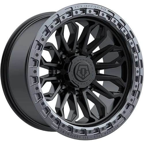 TIS Off-Road 556BA (8-Lug) Satin Black w/ Anthracite Bead Ring