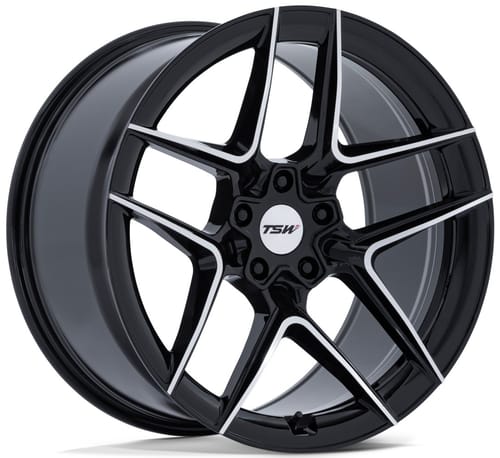 TSW TW008 Slipstream Gloss Black Machined (Flow Formed)
