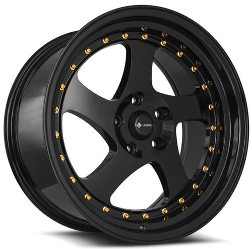 Vors VR2 Gloss Black w/ Gold Rivets
