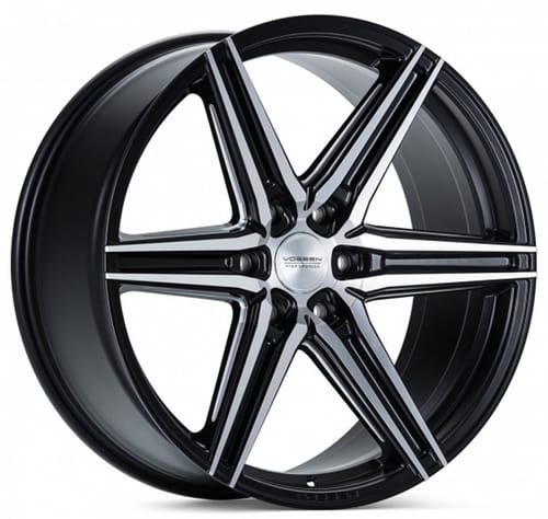 Vossen HF6-2 Matte Black w/ Brushed Face (Hybrid Forged) (Deep Concave)