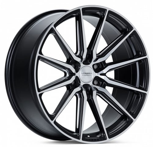 Vossen HF6-1 Matte Black w/ Brushed Face (Hybrid Forged) (Deep Concave)